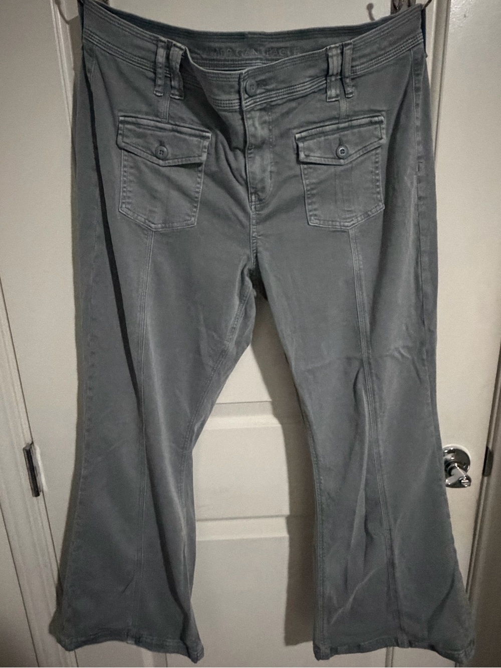 American Eagle Outfitters bluish grey flared pants